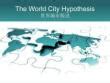 world city hypothesis|The World City Hypothesis .
